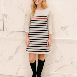 H&M Women's White Striped Dress Sz S